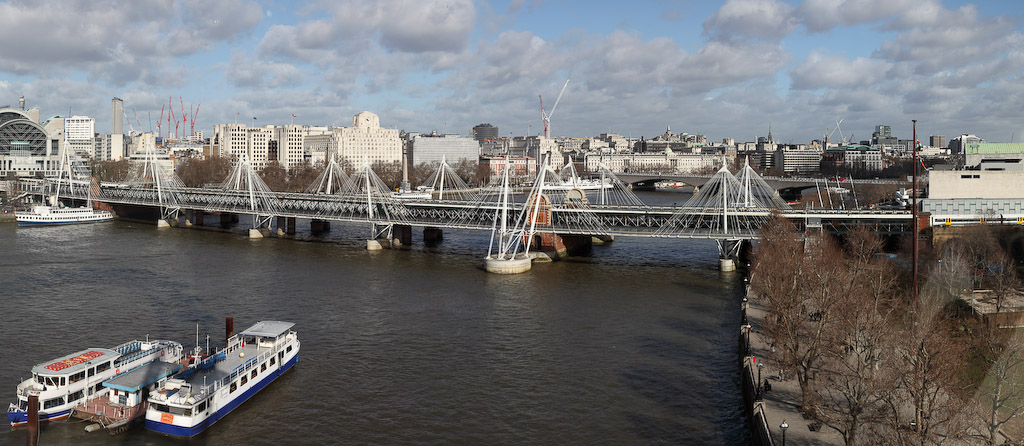 United Kingdom - London - London Eye - Hungerford Bridge